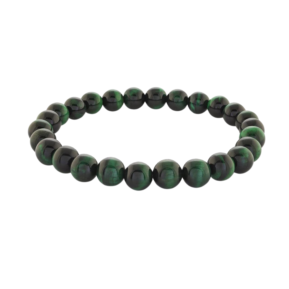 Italgem Green Tiger Eye Beaded Bracelet