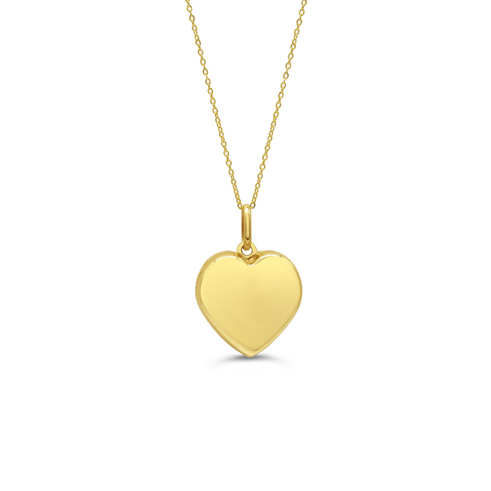 10kt Yellow Gold Plain Heart Shaped Locket