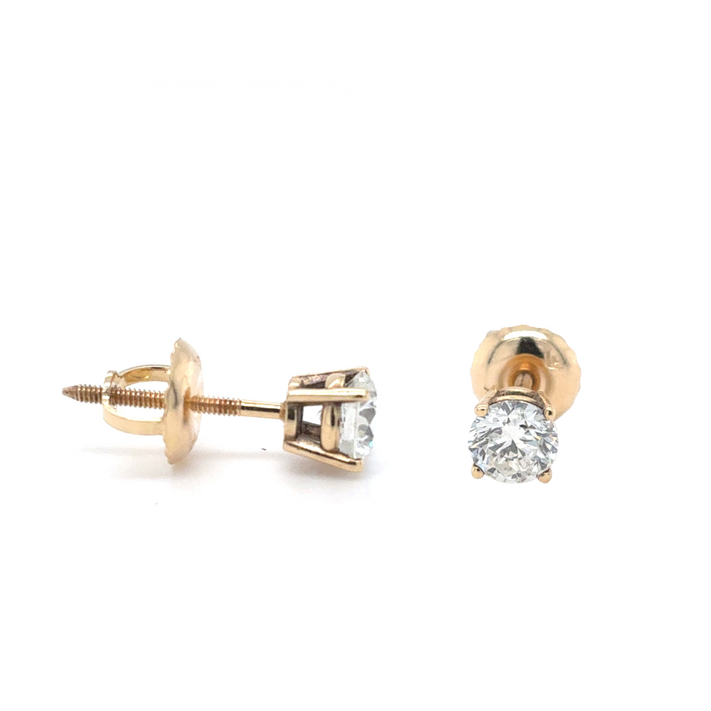 14kt Yellow Gold .42ct Diamond Stud Earring
