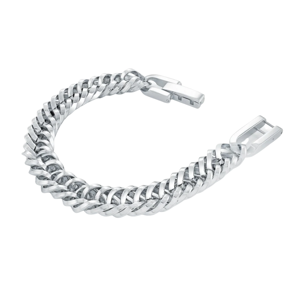 Italgem Stainless Steel Double Curb Bracelet