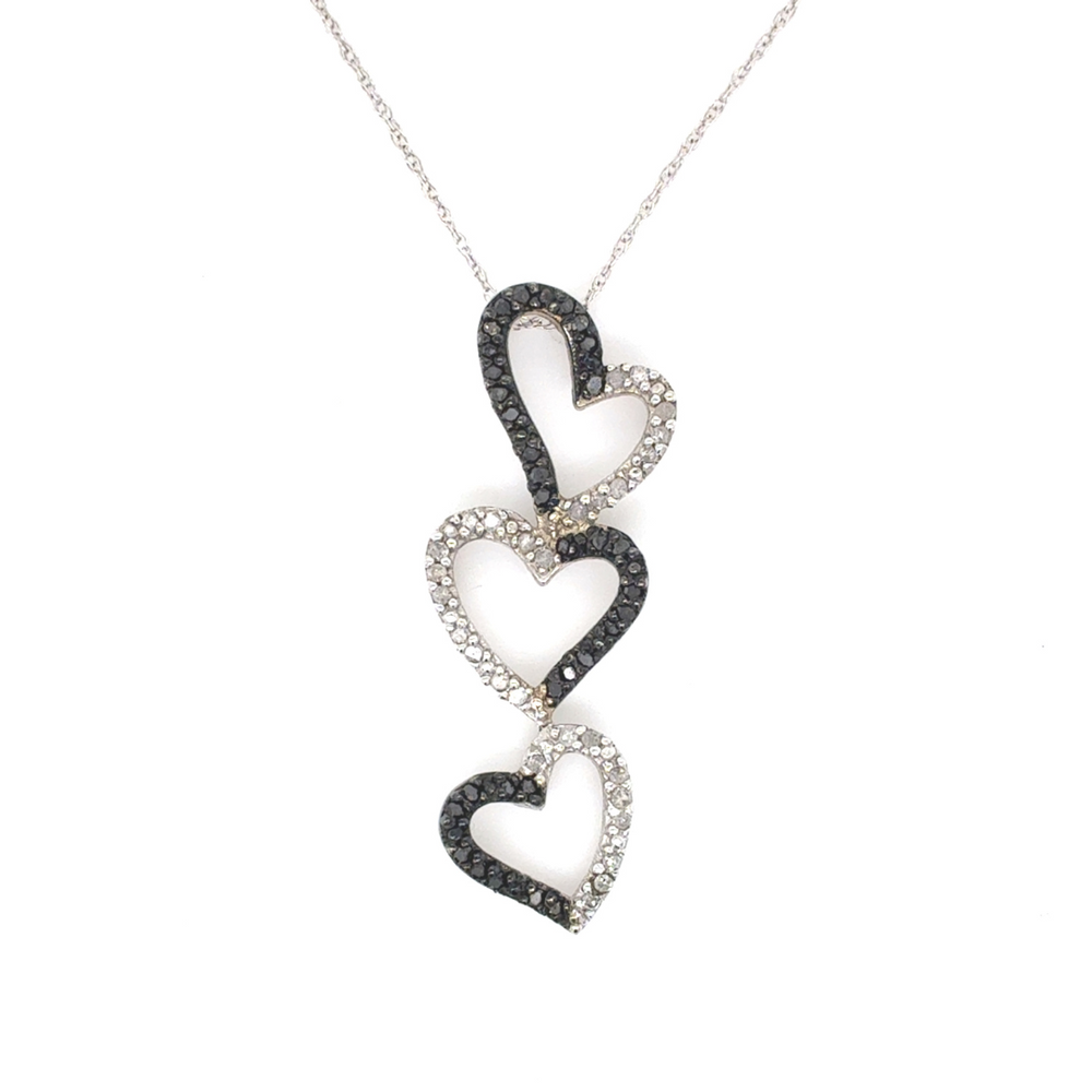 10kt White Gold .25ct Diamond Heart Pendant
