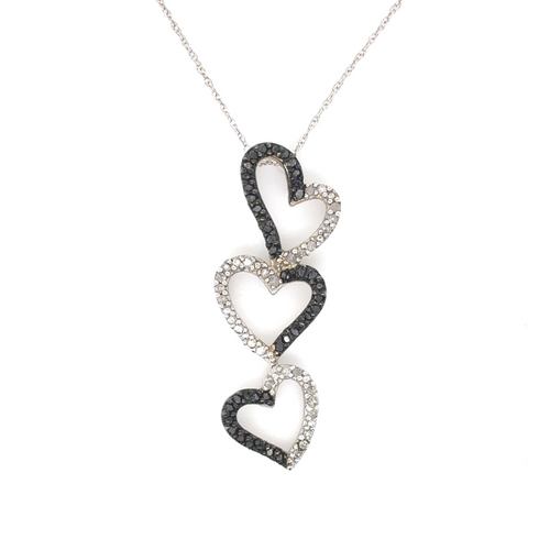 10kt White Gold .25ct Diamond Heart Pendant