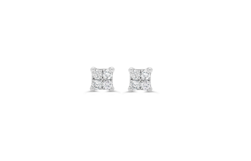 10kt White Gold .18tw Diamond Earrings