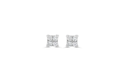 10kt White Gold .18tw Diamond Earrings