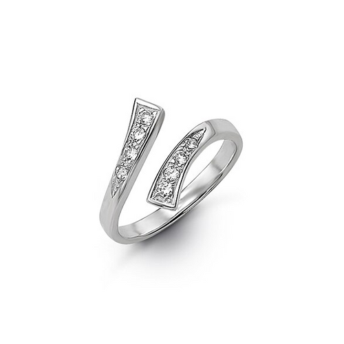 10kt White Gold Bypass Toe Ring