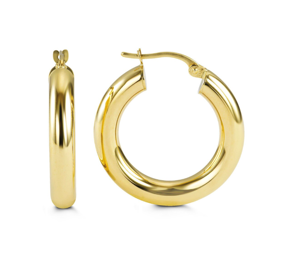 10kt Yellow Gold Classic Hoop Earrings
