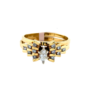 14kt Yellow Gold Diamond Ring set