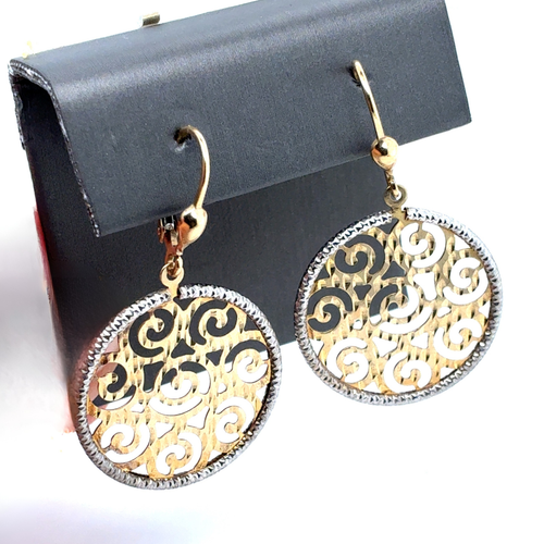 10kt Yellow Gold Hoop Fancy Earrings