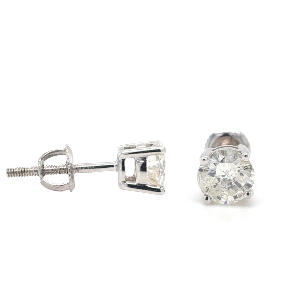 14kt White Gold .82ct Diamond Stud Earring