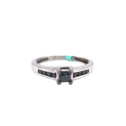 Sterling Silver Fancy Ring with Diamond