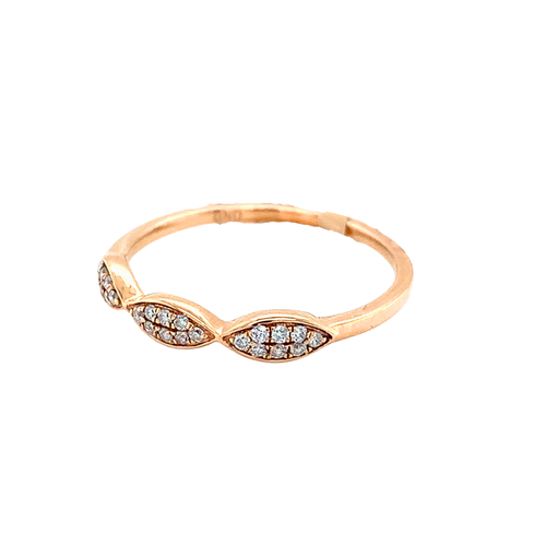 14kt Rose Gold .12tw Diamond Band