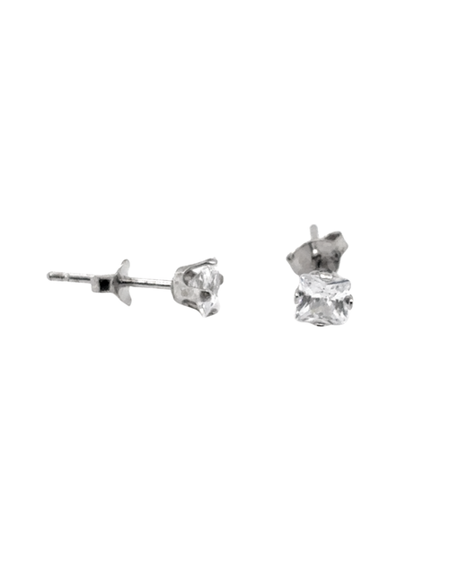 10kt White Gold 3.5mm CZ Stud Earrings