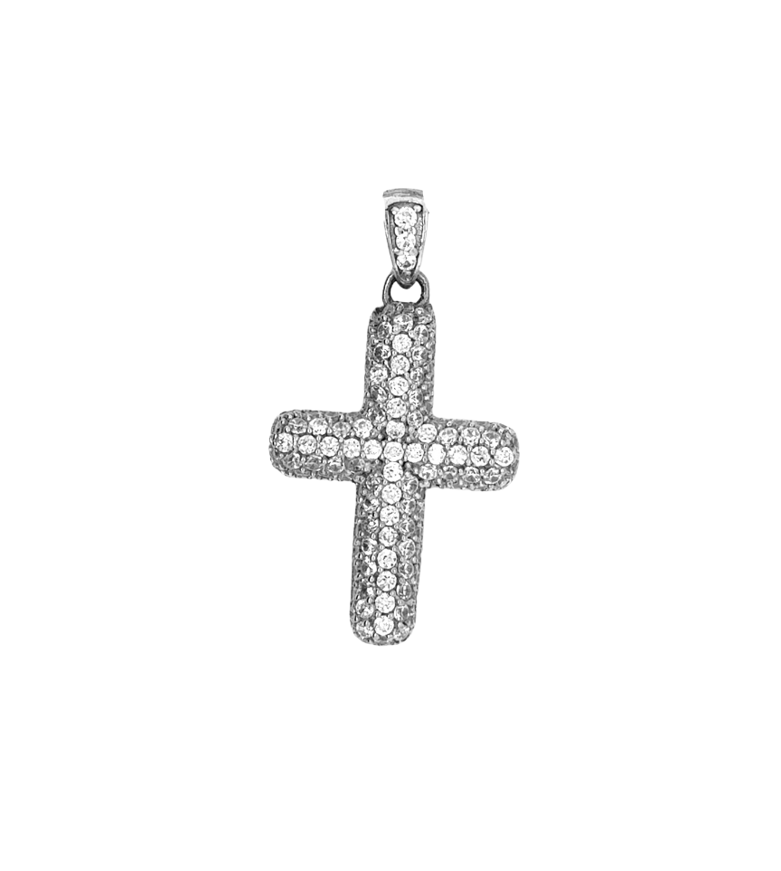 10kt Yellow Gold CZ Cross Necklace