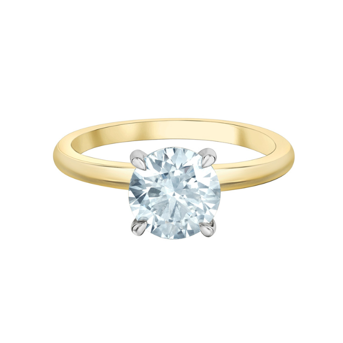The Soft Knife Edge Solitaire - Customizable Lab Grown Diamond Engagement Ring