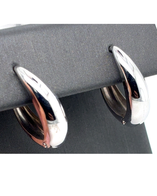 10kt White Gold Hoop Earrings