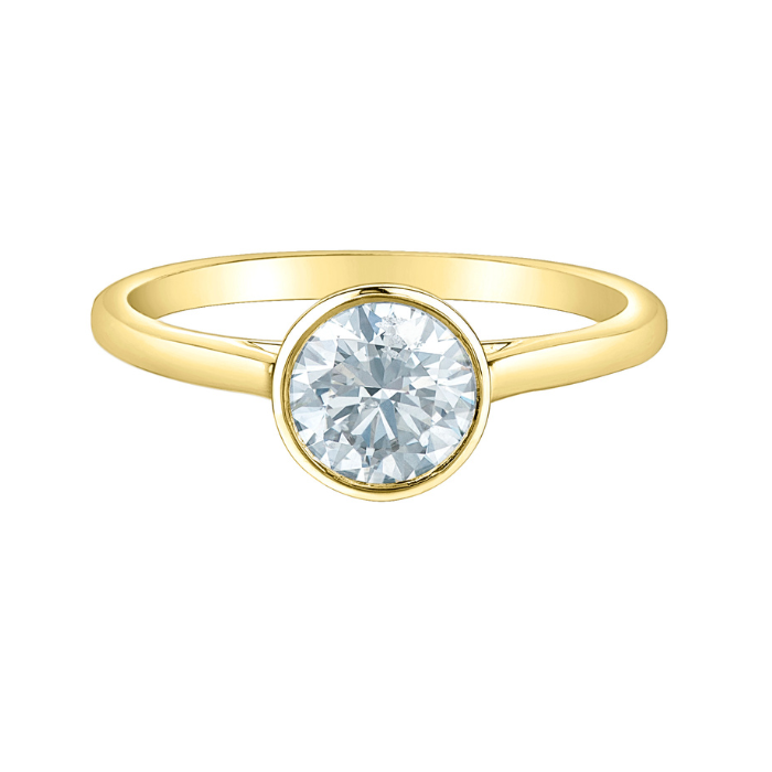 The Bezel Set Solitaire - Customizable Lab Grown Diamond Engagement Ring