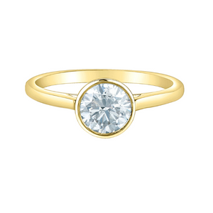 The Bezel Set Solitaire - Customizable Lab Grown Diamond Engagement Ring