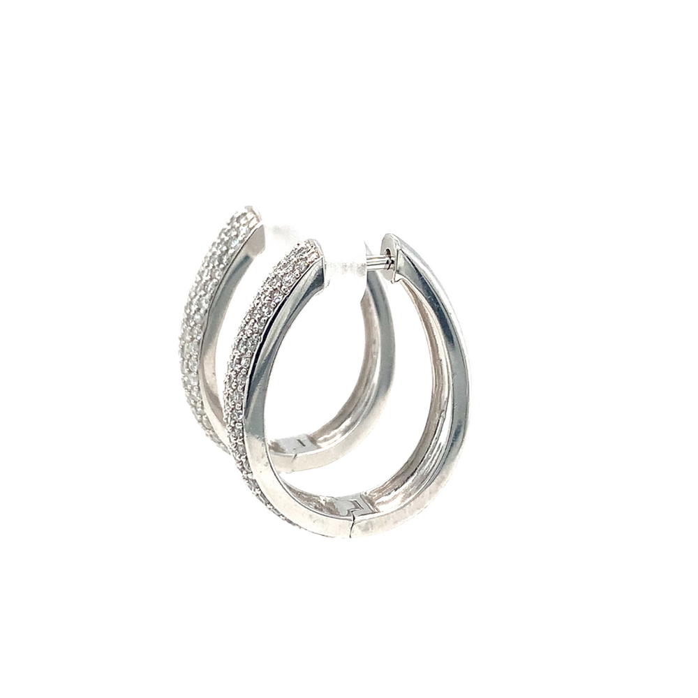 14kt White Gold Diamond Earrings