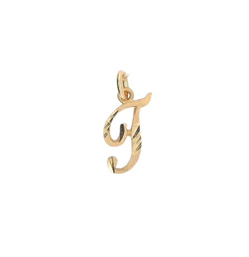 10kt Yellow Gold 'T' Initial Charm