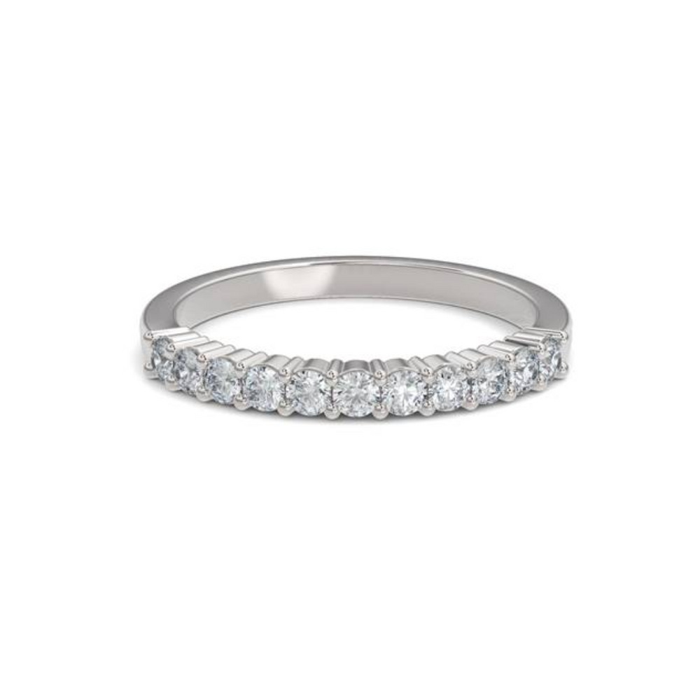 14KT White Gold 0.33ct Lab Diamond Half Eternity Band