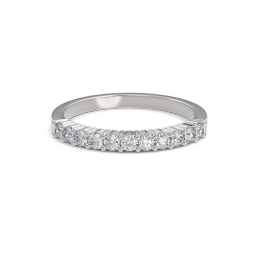 14KT White Gold 0.33ct Lab Diamond Half Eternity Band