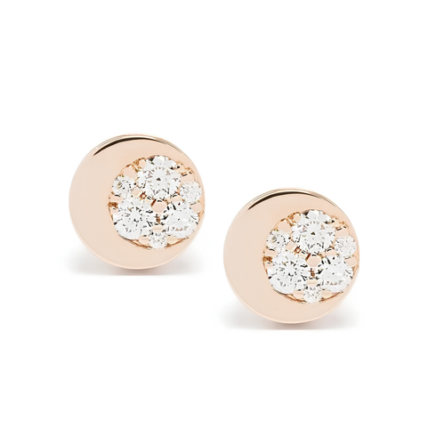 Gold Vermeil Sterling Silver .44TW Lab Grown Round Brilliant Fancy Stud Earrings