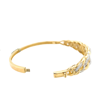 10kt Yellow Gold Cubic Zirconia Fancy Bangle