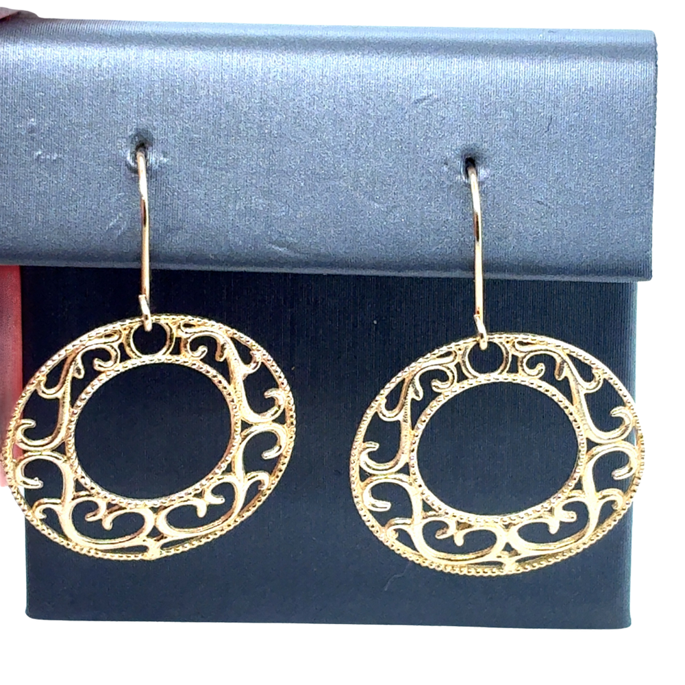 14kt Yellow Gold Gold Drop Fancy Earrings