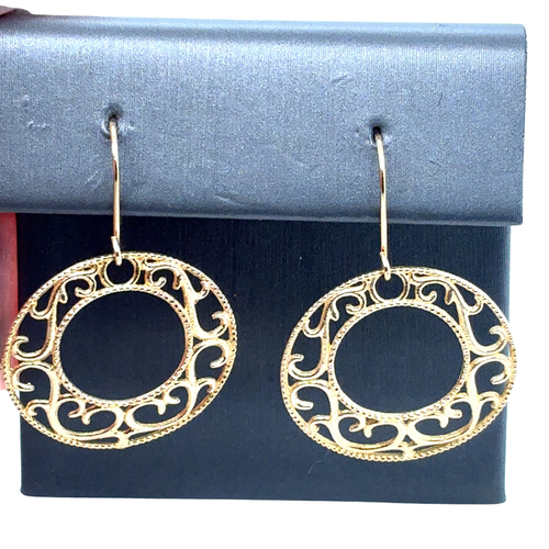 14kt Yellow Gold Gold Drop Fancy Earrings