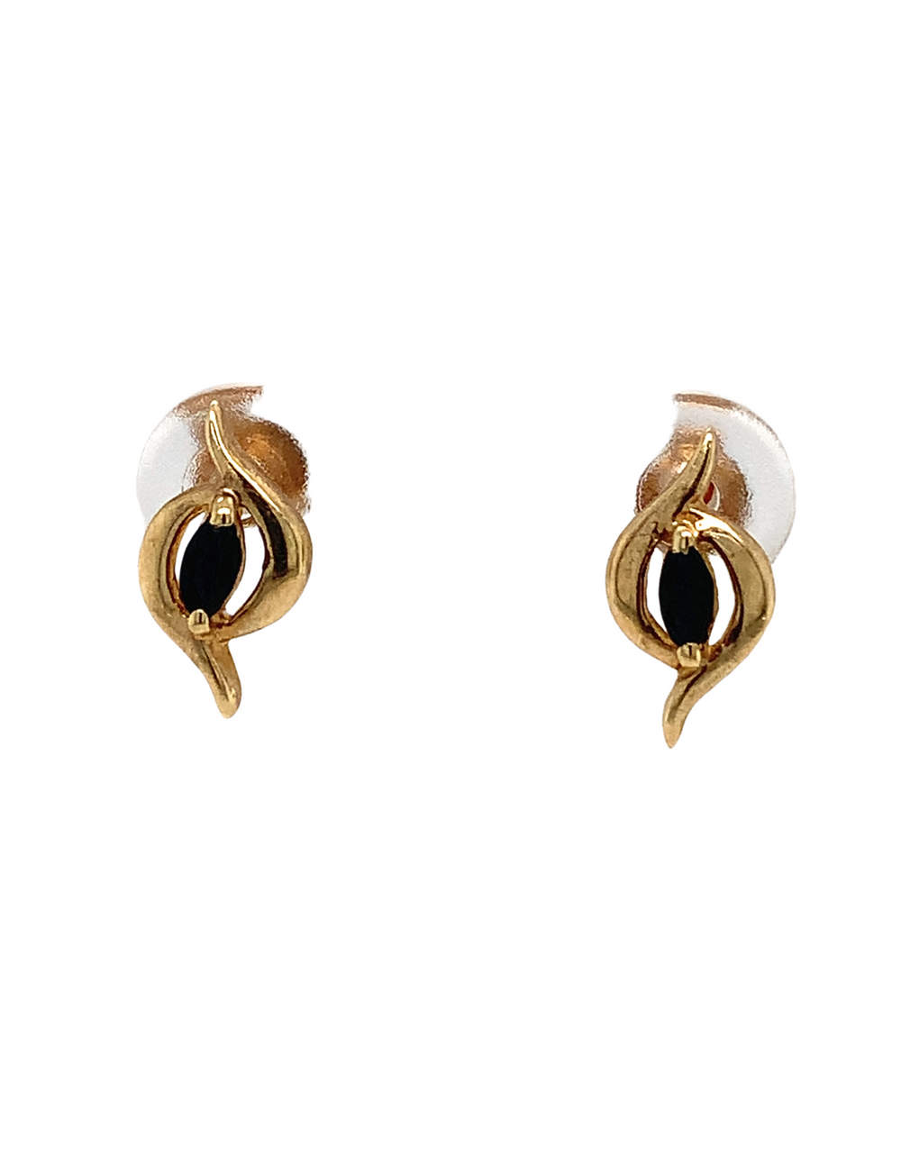 10kt Yellow Gold Sapphire Earrings