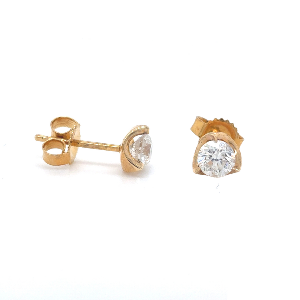 14kt Yellow Gold .40ct Diamond Stud Earring