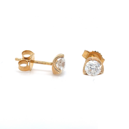 14kt Yellow Gold .50ct Diamond Stud Earring