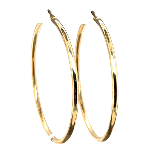 14kt Yellow Gold Fancy Hoop Earrings