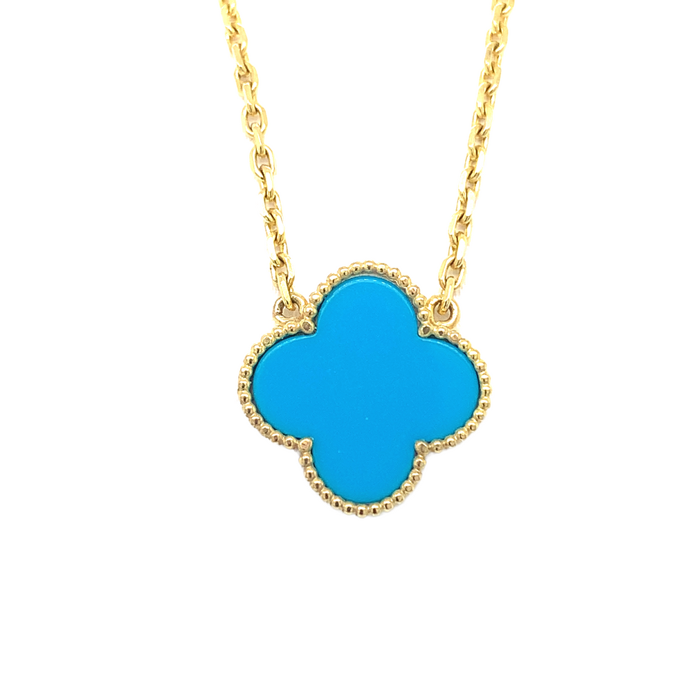 10kt Yellow Gold Four Leaf Clover Pendant