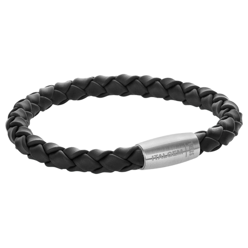Italgem Stainless Steel Black Rubber Bracelet