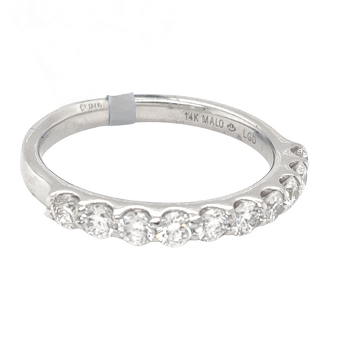 14k White Gold .70ct Lab Grown Diamond Band