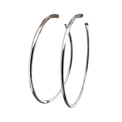 10kt White Gold Hoop Earrings