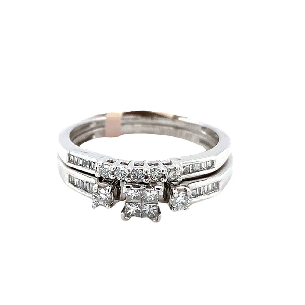 10kt White Gold Diamond Ring set