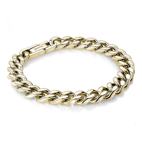 Italgem Stainless Steel IP Gold Plated 12mm and 8.5inch Bracelet