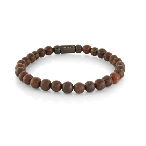 Italgem Red Tiger Eye Bead Bracelet