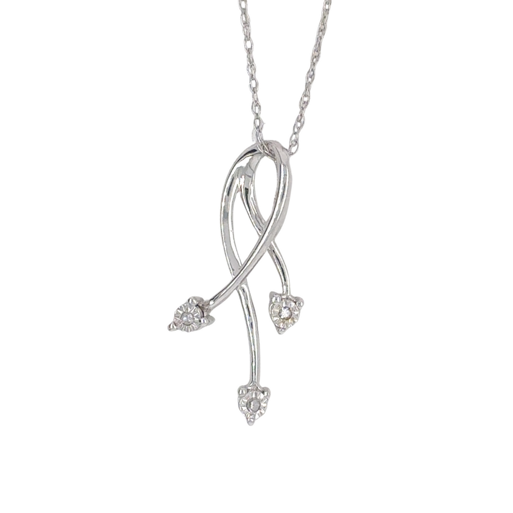 10kt White Gold .03ct Diamond Pendant