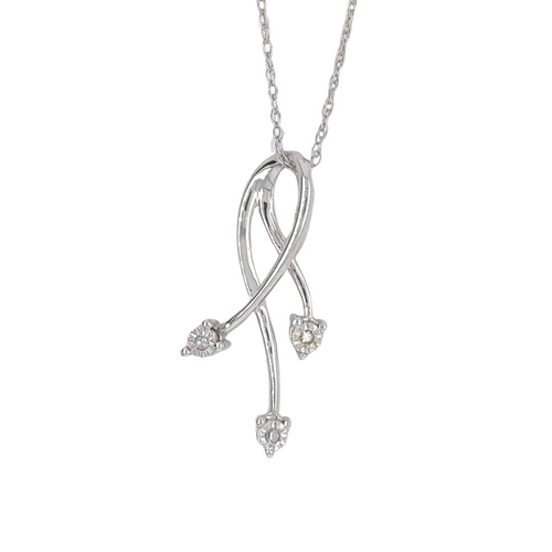 10kt White Gold .03ct Diamond Pendant