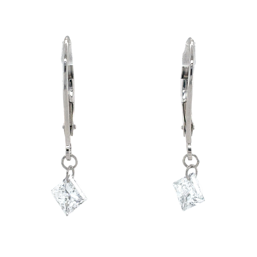 10kt White Gold 1.00TDW Lab Grown Diamond Earrings