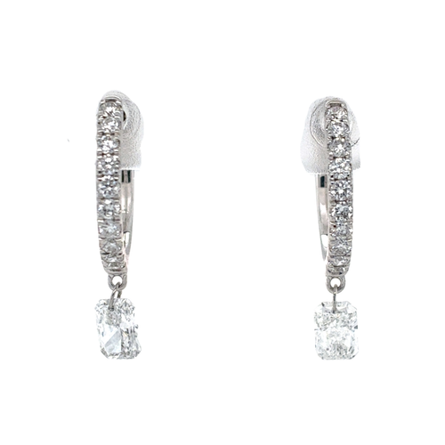 10kt White Gold 1.00TDW Lab Grown Diamond Earrings