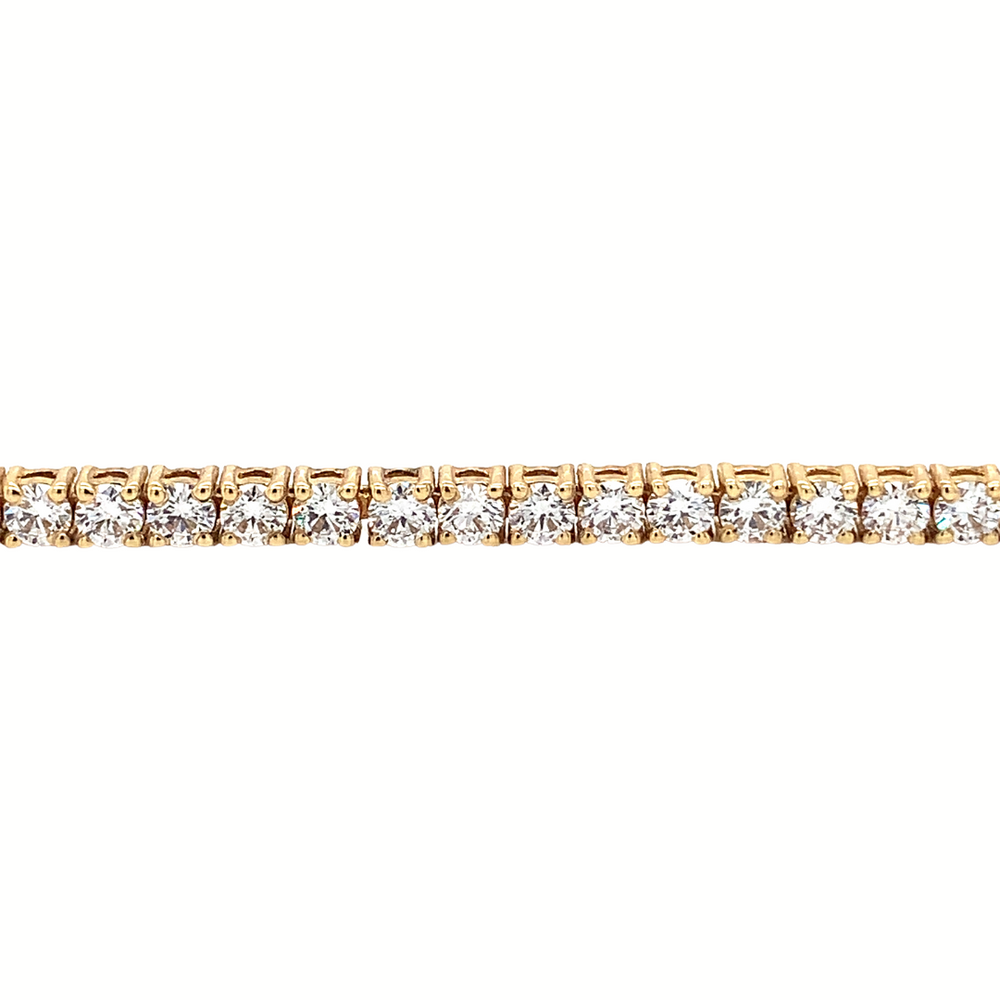14K Yellow Gold Lab Grown Diamond Tennis Bracelet