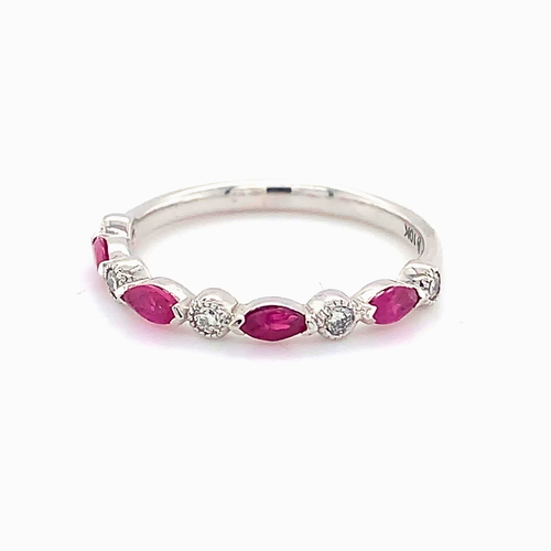 10KW Ruby and Diamond Fashion Band