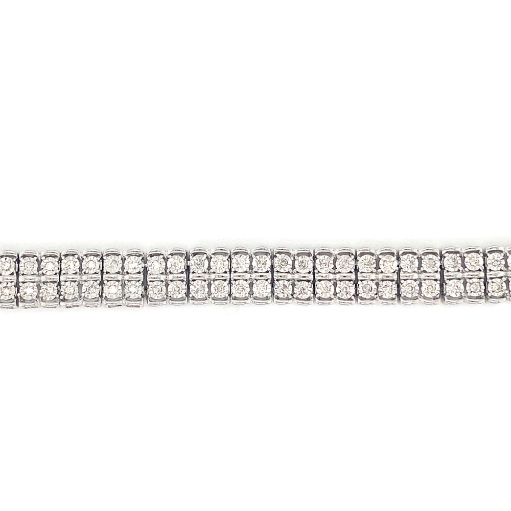 Sterling Silver with Diamonds Tennis Bracelet