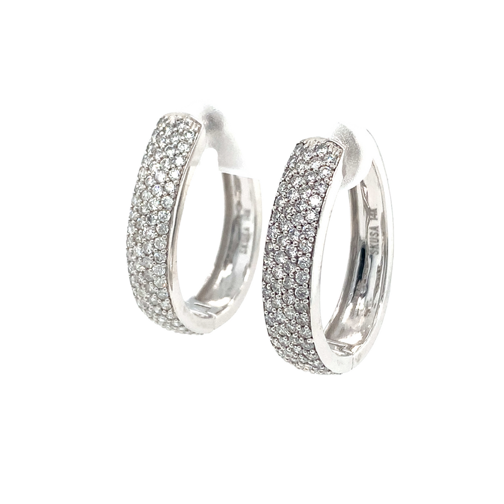 10kt White Gold Diamond Earrings