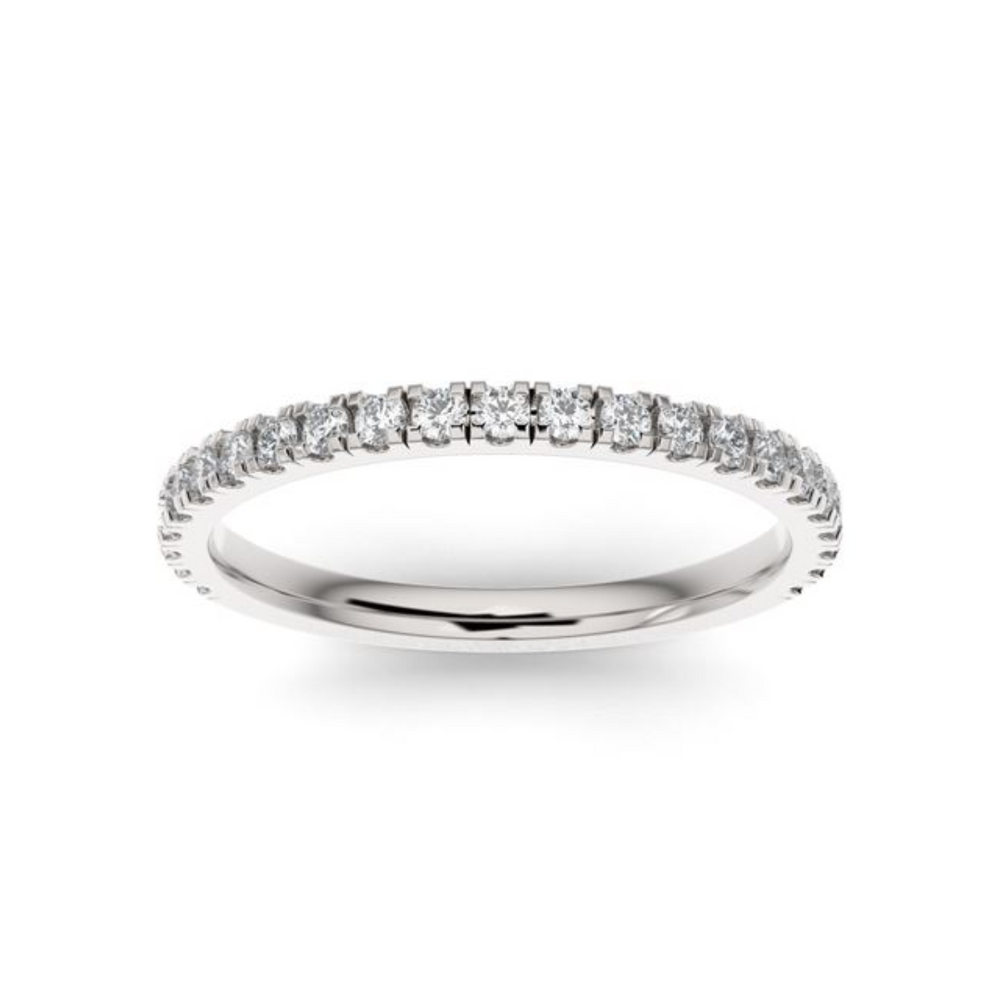 14KT White Gold 0.35ct Lab Diamond Half Eternity Band