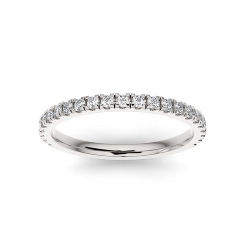 14KT White Gold 0.35ct Lab Diamond Half Eternity Band